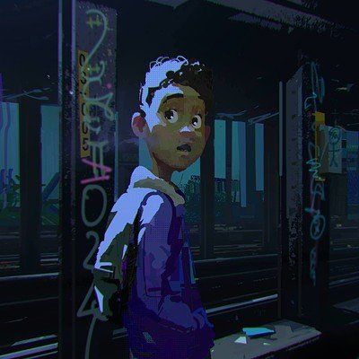 Zac Retz Art, Character Lighting, Zac Retz, Spiderman Into The Spider Verse, Art Of Disney, Into The Spider Verse, 2d Character, The Spider, Character Design Animation