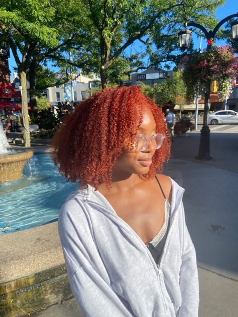 Copper Red On Black Women, Reddish Copper Hair Color Black Women, Type 4 Hair Color Ideas, Light Copper Hair Black Women, Copper Red Black Women, Cinnamon Ginger Hair Color Black Women, Ginger And Pink Hair Dye, Copper Ginger Hair On Black Women, Dark Copper Hair Black Women