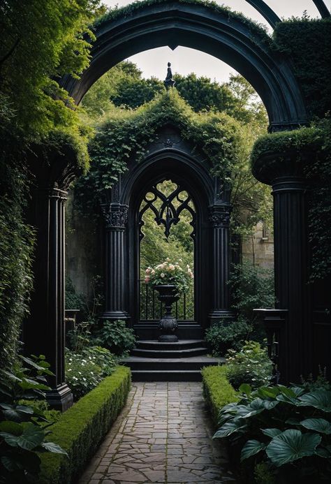 32 Secret Garden Ideas to Create Your Peaceful Retreat 59 Secret Garden Aesthetic Dark, Gothic Garden Ideas, Secret Garden Ideas, Atrium Ideas, Blender Ideas, Nature Living, Garden Tropical, Goth Garden, Frances Hodgson Burnett