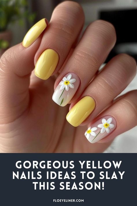 Get your nails ready for summer with the top 100 bright nail colors available on Amazon! From bold neons to vibrant corals and electric blues, find the perfect shades to make your manicure pop this season. Click to explore the best nail polishes, read reviews, and shop your favorites. Make your summer nails shine bright! 💖 #SummerNails #BrightColors #AmazonFinds 🌸🛍️ Classy Yellow Nails, Pastel Yellow Summer Nails, Cool Natural Nail Designs, Nail Ideas Yellow Pastel, Yellow Nails With Flower Design, Nail Art Yellow Ideas, Summer Yellow Nail Designs, Canary Yellow Nails, Yellow Nails With Daisy