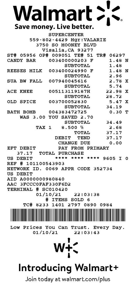 Receipt image is attached Reciepts Design Printable, Walmart Receipt 2023, Fake Receipt, Reciepts Design, Receipt Maker, Walmart Scan And Go Receipt, Walmart Receipt Template, Shopping Receipt, Walmart Receipt