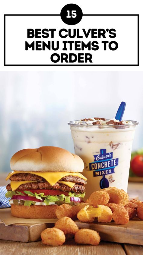 Culver’s Menu Items Food Template, Frozen Custard, Cheese Curds, Secret Menu, Menu Items, Menu Restaurant, Custard, Taste Buds, Best Foods