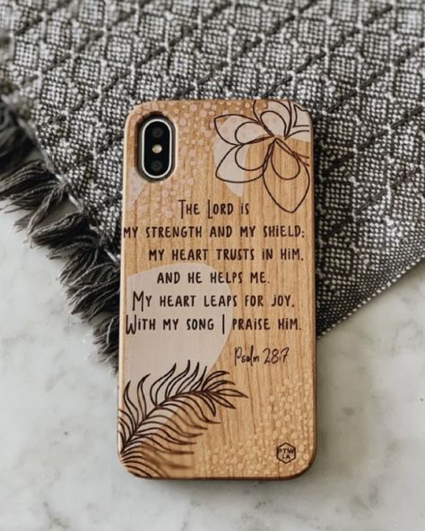 Random Trinkets, Christian Iphone Cases, Diy Skateboard, The Lord Is My Strength, Wooden Phone Case, Wood Phone Case, Wood Case Iphone, Christian Quotes God, Christian Friends