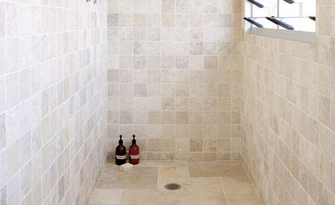 Eco Outdoor - Flooring - Cobblestones - Jericho Stone tiles Brisbane Cobblestone Bathroom Floor, Cobblestone Bathroom, Designer Outdoor Furniture, Bathroom Downstairs, Eco Outdoor, Limestone Pavers, Pool Pavers, Limestone Wall, Outdoor Fabrics