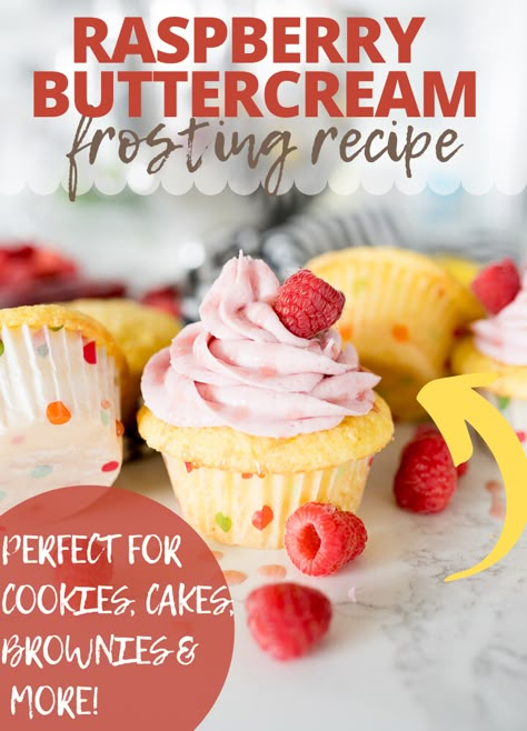 Berries Dessert, Homemade Frosting Recipes, Frosting Buttercream, Raspberry Buttercream Frosting, Homemade Chocolate Frosting, Cooking With Karli, Raspberry Frosting, Lemon Cream Cheese Frosting, Raspberry Buttercream