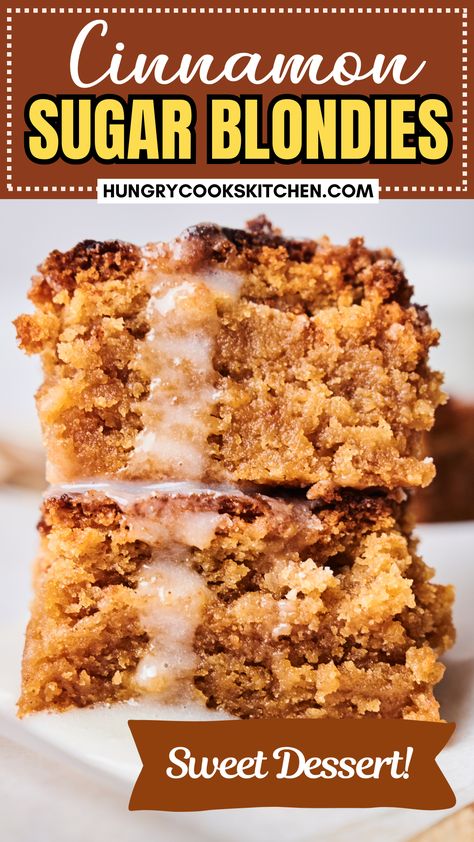 With a rich buttery base and a sweet cinnamon topping, these Cinnamon Sugar Blondies are a treat you won’t be able to resist. Ideal for holidays, bake sales, or a cozy night in. If you are looking for easy desserts to your next party, this recipe is a must-try! Cinnamon Crunch Bars, Easy Recipes For Bake Sales, Cinnamon Sugar Blondies, Thanksgiving Desserts Cinnamon, Blondies Recipe Easy, Blondie Dessert, Easy Dessert Bars, Ultimate Chocolate Cake, Fall Meals