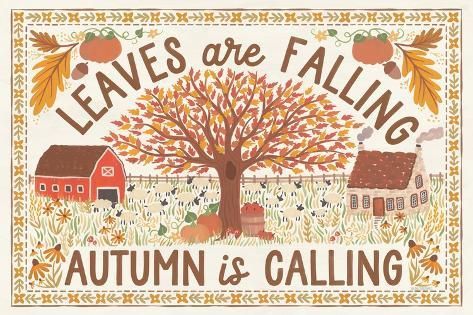 size: 18x12in Art Print: Autumn Days I by Laura Marshall : Fall Themed Decor, Fall Art Prints, Collage Autumn, Cozy Drawings, Autumn Posters, Ipad Widgets, Preppy Birthday, Mac Wallpapers, Etsy Poster