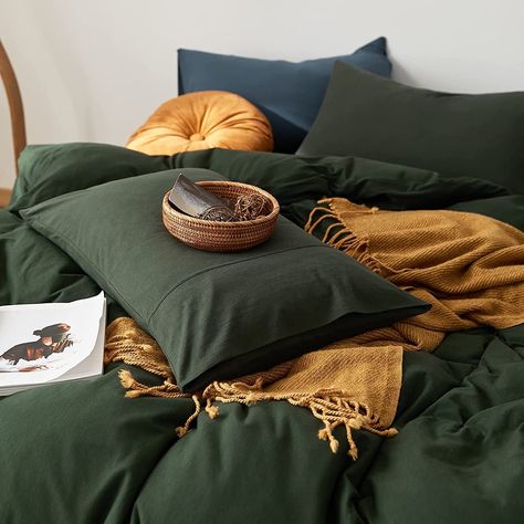 Dark Green Duvet, Olive Green Comforter, Unique Duvet Covers, Green Duvet Cover, Boho Duvet Cover, Green Comforter, Bedding Quilt, Cotton Bedding Set, Comforter Bedding