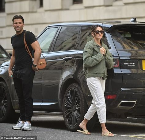 Holiday: It comes after Michelle was seen in Mallorca last week with her husband Mark, after jetting off to the island to watch Mark's sister Jess wed her partner William Lee-Kemp Jess Wright, Mark Wright, Handsome Husband, Michelle Keegan, Stepping Out, Our Girl, Daily Mail, The Weekend, Color Matching