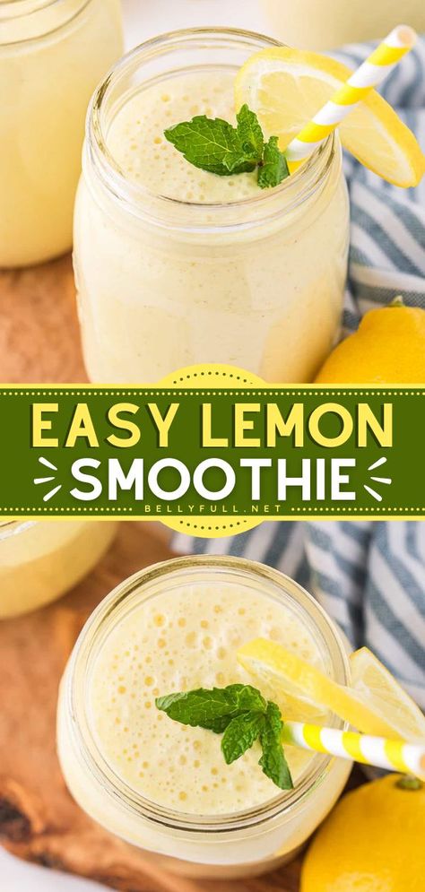 Lemon Smoothie Lemon Smoothie Recipes, Lemon Smoothie, Juice Pineapple, Easy Breakfast Smoothies, Healthy Oatmeal Recipes, Pineapple And Coconut, Dairy Free Smoothies, Breakfast Casserole Easy, Best Breakfast Recipes