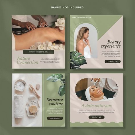 Spa Post Ideas, Instagram Beauty Post Ideas, Beauty Salon Instagram Posts, Spa Instagram Post Ideas, Spa Content, Massage Flyer, Beauty Post Ideas, Spa Advertising, Menu Spa