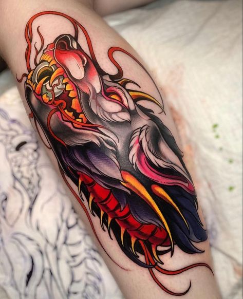 Traditional Match Tattoo, Traditional Lion Tattoo, Traditional Tattoo Man, Doberman Tattoo, Neo Tattoo, Funky Tattoos, Traditional Japanese Tattoos, Tatuaje A Color, Traditional Tattoo Design