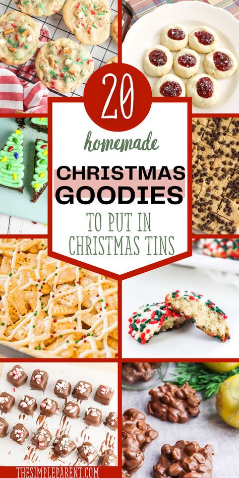 Discover Christmas tin recipes, Christmas dessert box ideas, and easy Christmas sweet treats for kids. Explore xmas baking ideas and holiday desserts to gift for the season. Perfect for treat bags, coworkers, or family, these baked goods gifts for Christmas are easy and festive. Find creative Christmas treat recipes and Christmas food gift ideas for your next holiday gathering or celebration. Xmas Baking Ideas, Desserts To Gift, Christmas Dessert Box Ideas, Baked Goods For Christmas Gifts, Dessert Box Ideas, Christmas Food Gift Ideas, Creative Christmas Treats, Christmas Treat Recipes, Christmas Dessert Gifts