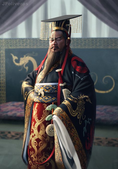 ArtStation - Emperor Wu of Han, Joan Francesc Oliveras Pallerols Chinese Emperor, The Han Dynasty, Warrior King, Han Dynasty, Cultural Diversity, Alexander The Great, Ancient China, Central Asia, Traditional Clothing