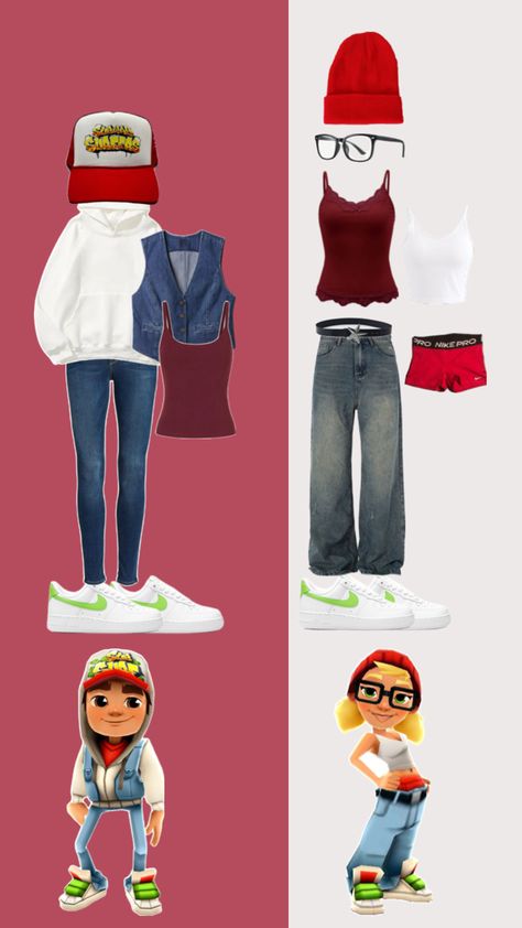 Subway surfers ✨ Subway Surfer, Duo Halloween Costumes, Holloween Costume, Subway Surfers, Halloween Costumes, Halloween