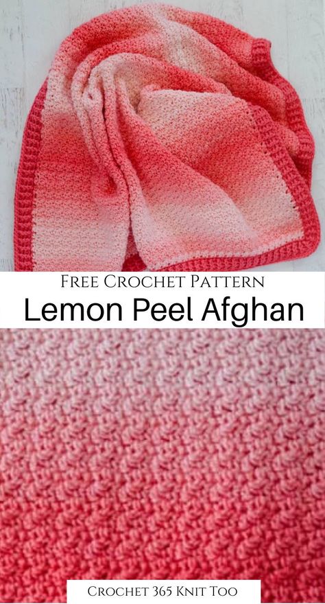 I absolutely adore this ombre yarn! This strawberry lemon peel baby blanket crochet pattern just compliments it so perfectly! #crochet #crochet365knittoo #freecrochetpattern #crochetpattern #freecrochet #funcrochet #easycrochet #crochetforbaby #babycrochet #strawberrylemonpeelbabyblanket #strawberrybabyafghan #lemonbabyafghan #strawberryblanket #lemonpeelafghan #freecrochetbabyblanketpattern #freecrochetbabyafghanpattern #freecrochetbabyblanket #freecrochetbabyafghan #crochetbabyblanketpattern Baby Afghan Crochet Patterns, Crochet Baby Blanket Free Pattern, Crochet Afghan Patterns Free, Easy Crochet Baby Blanket, Ombre Yarn, Crochet Blanket Designs, Crochet Blanket Afghan, Baby Afghan Crochet, Crochet Patterns Free Blanket