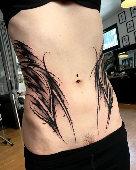 Dark Stomach Tattoos, Lower Ab Tattoo, Lower Abdomen Tattoo Men, Abdomen Tattoos Women, Lower Abdomen Tattoo, Dark Lettering Tattoo, Trible Tattoos, Abdomen Tattoo, Lower Stomach Tattoos