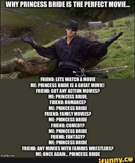 Tap to see the meme Princess Bride Funny, Princess Bride Quotes, Princess Bride Movie, Famous Wrestlers, Bride Quotes, Bride Friend, The Princess Bride, Perfect Movie, Dc Movies