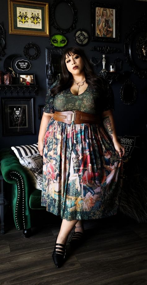 Plus Size Witch Fashion, Boho Rocker Chic Style, Plus Size Witchy Outfits, Witchcore Fashion, Boho Plus Size Outfits, Maximalism Fashion, Sante Fe, Witchy Fashion, Eclectic Fashion