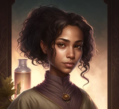 Fantasy Herbalist, Fantasy Healer, Dnd Elves, Fantasy Games, Black Women Art, Reference Images, Pen And Paper, Roleplaying Game, Character Concept