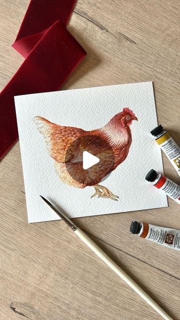 Elizabeth Anne Wood on Instagram: "An actual fat chicken! (Not a beautiful partridge which Skeeto called a fat chicken last time when I painted it 🤣🥰). Painted with my very favourite @danielsmithsouthafrica @danielsmithartistsmaterials watercolours. I mostly love greens but the combo of these rich autumnal colours I used to paint this Lincolnshire hen are delightful and pigment-heavy, and I’ll share them to my stories now 🐓

#art #artist #painting #hen #fatchicken #watercolour #danielsmithwatercolors" Autumnal Colours, Elizabeth Anne, Partridge, Artist Painting, Hen, Color Me, Art Artist, Chicken, Paint