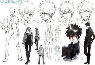 Psycho-Pass character design for Shinya Kogami, by Akira Amano Amano Akira, Akira Amano, Animation Sequence, Shinya Kogami, Manga Artist, Character Design References, Art Anime, Comic Artist, An Anime