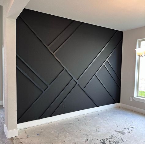 Feature Wall Bedroom, Black Accent Walls, House Wall Design, Accent Wall Designs, Accent Walls In Living Room, House Wall, Decor Home Living Room, Black Wall, Home Design Decor