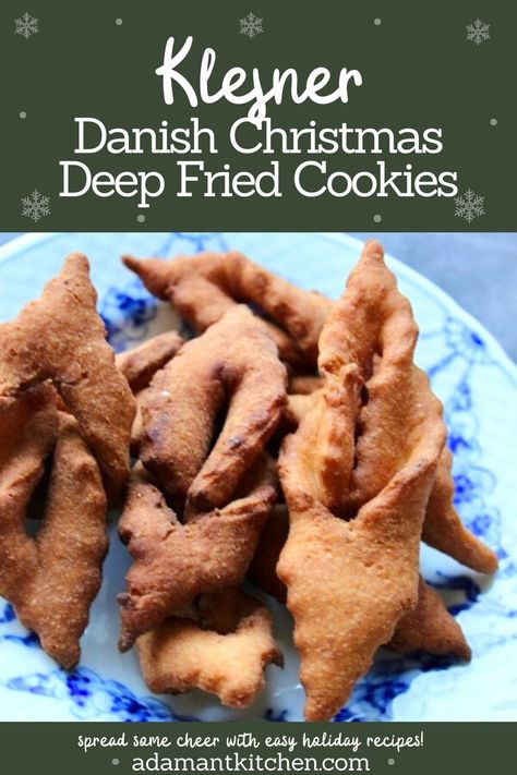 Danish Klejner are a traditional Christmas deep fried cookie sold all over Denmark during the holiday season. Learn how to make this easy Christmas cookie recipe this holiday season! Danish Christmas Food, Holland Recipes, Danish Christmas Cookies, Danish Baking, Fried Cookies, Denmark Food, Danish Recipes, Scandinavian Recipes, Traditional Holiday Recipes