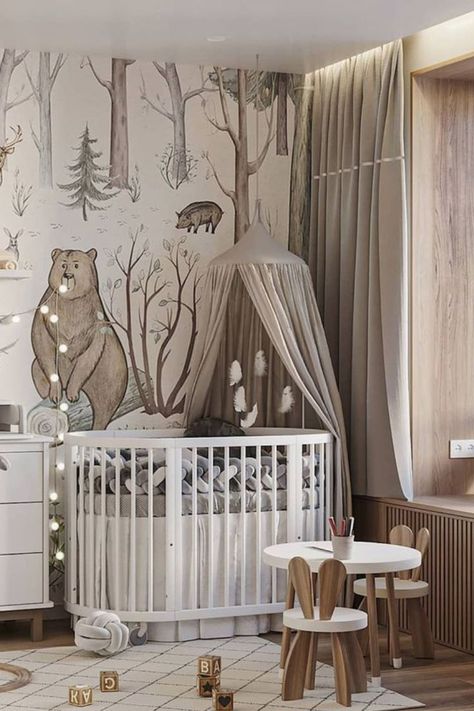 Nursery Bedroom Ideas, Luxury Baby Room, Cozy Baby Room, Luxury Nursery, Nursery Room Themes, Baby Room Neutral, Baby Room Themes, Adorable Nursery