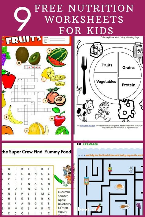 9 free printable nutrition worksheets for kids like crossword puzzles, coloring pages, mazes and wordsearch #nutritioneducationn #nutritionprintables #healthyprintables #healthclass Nutrition Worksheets, Health Beet, School Nutrition, Gym Nutrition, Nutrition Activities, Nutrition Month, Nutrition Quotes, Physical Education Activities, Fruits For Kids