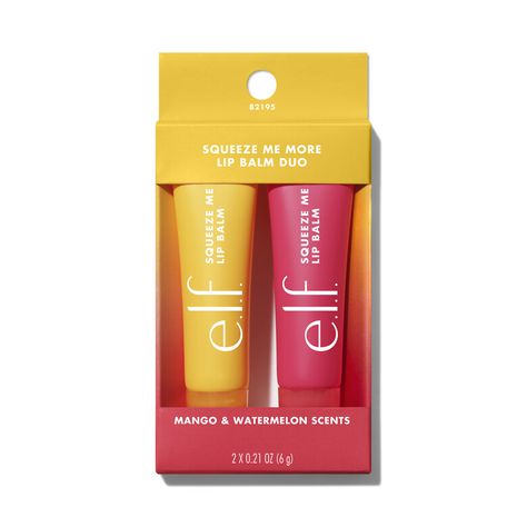 Squeeze Me More Tinted Lip Balm Duo | e.l.f. Cosmetics Star Face Lip Balm, Elf Ride Or Die Lip Balm, Elf Lip Gloss, Popular Makeup Products, Gift Sets, Lip Products, Stuff To Buy, Girly Christmas Gifts, E.l.f. Cosmetics