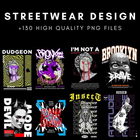 Streetwear Design T Shirts, Streetwear Design Graphics, Urban Style Design, Apparel Design Inspiration, Anime Designs, Streetwear T Shirts, Designs Graphic, Graffiti Words, Urban Style