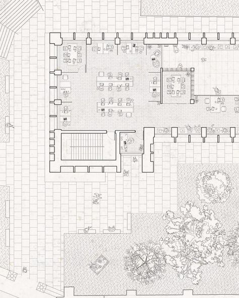 Section Drawing Architecture, Architecture Design Presentation, Plan Layout, Architecture Collage, Top Architects, Architecture Graphics, Architecture Concept Drawings, Arch Daily, Workspace Design