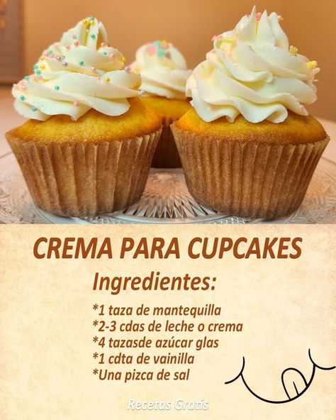 Ice Cream Cupcakes, Dessert Cups, Cupcake Muffins, Fondant Cakes, Cupcake Recipes, Dessert Recipes Easy, Tequila, Butter Cream, Frosting