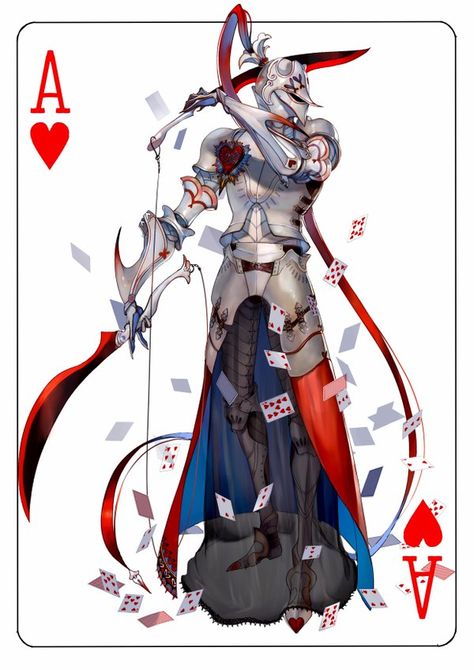 Embedded image A Playing Card, Playing Cards Art, The Queen Of Hearts, Ace Of Hearts, Male Character, Fantasy Armor, Armor Concept, 판타지 아트, 영감을 주는 캐릭터