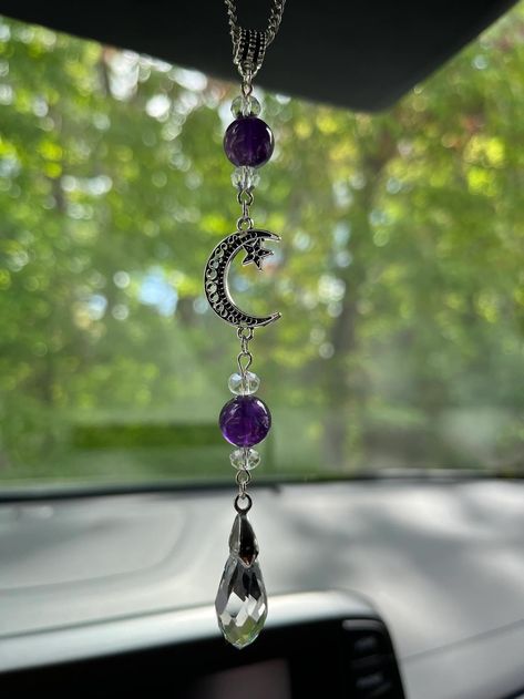 PRICES MAY VARY. 【Boho Car Accessories】Liven up your vehicle interior with these car accessories for women and men. Each one features a crescent moon, a star, and a unique combination of crystal car accessories. 【For Good Vibes】Attract good energy with these car hanging accessories. These car decorations for women and men foster balance, spirituality, confidence, clarity, self-worth, love, and calmness. 【Unique,Handmade Charms】Exude your free-spirited personality with these rearview mirror acces Bead Sun Catcher, Car Hanging Accessories, Boho Car Accessories, Rear View Mirror Accessories, Sleep Meditation, Car Accessories For Women, Calming Stones, Crystal Suncatchers, Moon And Star