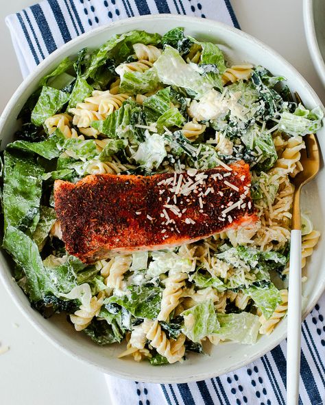 Salmon Caesar Pasta Salad, Blackened Salmon Caesar Salad, Salmon Ceased Salad, Protein Dressing, Red Pepper Pesto Recipe, Healthy Sweet Potato Pie, Healthy Teriyaki Chicken, Vegan Mushroom Soup, Caesar Pasta Salad