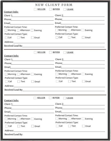 Real Estate New Client Intake Form| Real Estate Form | Real Estate Marketing | Realtor Templates | Canva Template We have made it our purpose to save you time and stress of creating your own marketing material.  The marketing material your purchase from us is created by a Licensed Real Estate Agent in the state of Texas, USA.  We stay up to date on the latest marketing material and provide you with customizable real estate marketing content to stand out. This INSTANT DOWNLOAD  template is 100% c Real Estate Essentials, Real Estate Agent Organization, Real Estate Tips For Sellers, Beginner Real Estate Agent, Realtor Templates, Real Estate Checklist, Client Intake Form, Real Estate Exam, Real Estate Marketing Plan