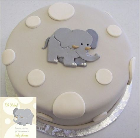 elephant Elephant Cake, Baby Shower Invites Neutral, Elephant Cakes, Elephant Birthday, Elephant Baby Showers, Childrens Birthday Cakes, Baby Cakes, Shower Cupcakes, Cool Birthday Cakes