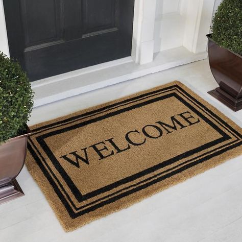 Welcome Border Coir Door Mat Coir Door Mat, Shop Door, Entry Mats, Shop Doors, Grandin Road, Front Door Mats, Coir Doormat, Welcome Door Mats, Door Rugs