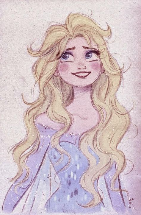 Elsa with her hair down | Frozen | Know Your Meme Disney Drawings Sketches, Karakter Disney, Disney Princess Drawings, Princess Drawings, Disney Sketches, 캐릭터 드로잉, Frozen Disney, Pinturas Disney, Disney Princess Art