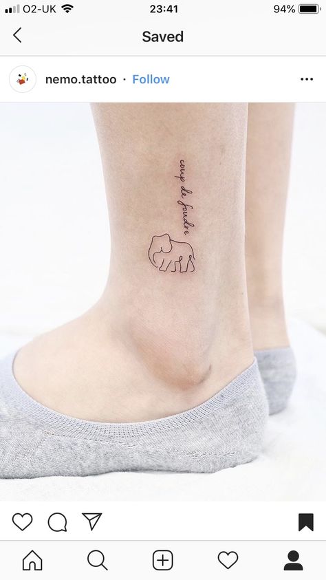 Single Needle Elephant Tattoo, Mini Elephant Tattoo Simple, Small Elephant Tattoos For Women, Simple Elephant Tattoo Outline, Elephant Small Tattoo, Abstract Elephant Tattoo, Elephant Tattoo Design For Women Small, Tiny Elephant Tattoo Simple, Dainty Elephant Tattoo