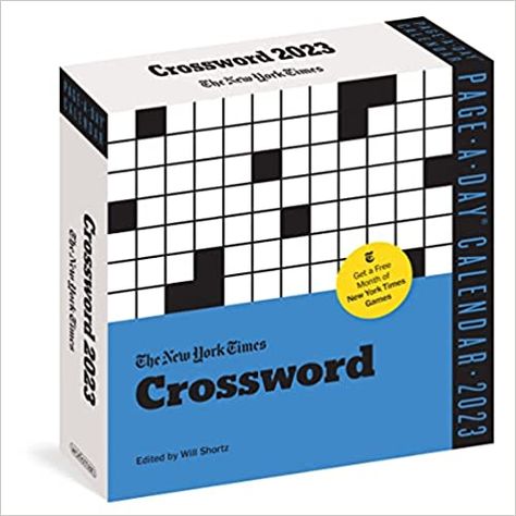 The New York Times Crossword Page-A-Day Calendar 2023: Workman Calendars, Shortz, Will: 9781523516728: Amazon.com: Books Nyt Crossword, Hard Puzzles, Calendar 2023, Spelling Bee, Crossword Puzzles, New Puzzle, Desktop Calendar, Calendar Pages, Desk Calendars