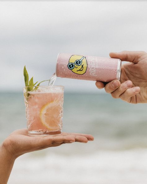 Roseade Canned Rosé Lemonade Review | POPSUGAR Food Lemonade Spritzer, Lifestyle Photography Food, Spiked Lemonade, Simply Lemonade, Spiked Seltzer, Wine Spritzer, Rose Lemonade, Rock Aesthetic, Wine Shelves