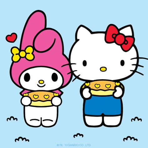 hello kitty, my melody Hello Kitty Imagenes, Hello Kitty Printables, Melody Hello Kitty, Cute Laptop Wallpaper, Abstract Face Art, Hello Kit, Hello Kitty Art, Hello Kitty My Melody, Hello Kitty Pictures