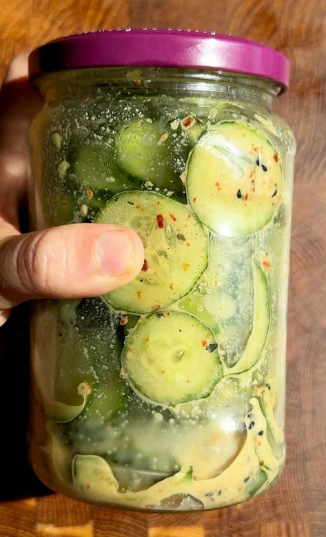 Viral Cucumber Salad Cucumbers Salad Recipes, Logan’s Viral Cucumber Salad Recipe, Mason Jar Cucumber Salad, Viral Cucumber Salad With Peanut Butter, Cucumber Mason Jar Salad, Viral Cucumber Snack, Cumber Salad Recipe, Viral Cucumber Salad, Cucmber Salad