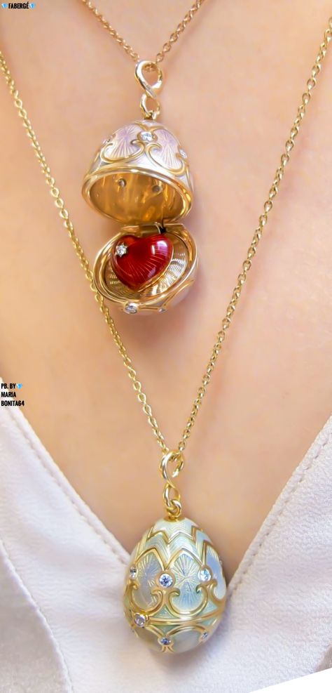 Fabergé Egg Pendants Faberge Egg Necklace, Egg Necklace, Faberge Jewelry, Faberge Eggs, Model Kit, Jewelry Art, Statement Necklace, Egg, Fine Jewelry