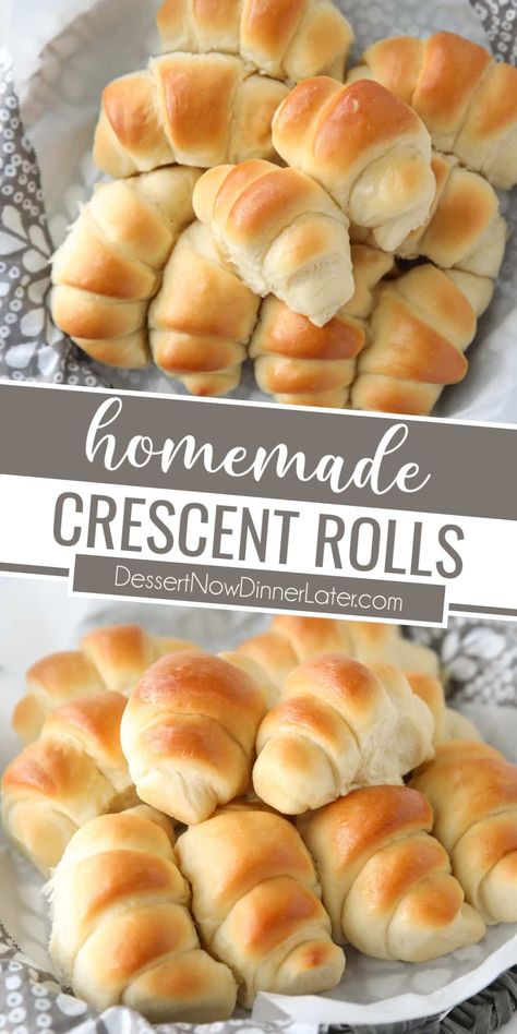 Yeast Crescent Roll Recipes, Diy Crescent Rolls, Croissant Bun Recipe, Recipe For Crescent Rolls, Fluffy Croissant Recipe, Cressant Roll Recipes, Cresent Roll Dinner Recipes Easy, Yeast Rolls Recipe Homemade, Butterhorns Recipe