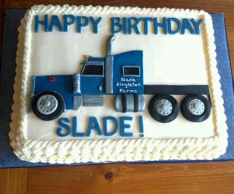 Semi cake Semi Truck Cakes, Firetruck Cake, Motorcycle Cake, Truck Birthday Cakes, Monster Truck Cake, Truck Cake, Truck Cakes, Adult Birthday Cakes, Truck Birthday