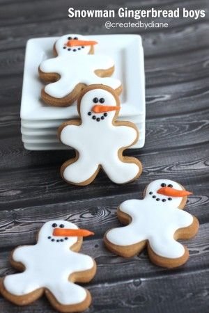 Cookies Party, Snowman Craft, Ginger Bread Cookies Recipe, Snowman Cookies, Cookie Party, Xmas Cookies, Cookies Decorated, Christmas Cooking, Christmas Goodies